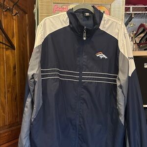 Reebok Men's Dark Blue and Light Gray Windbreaker